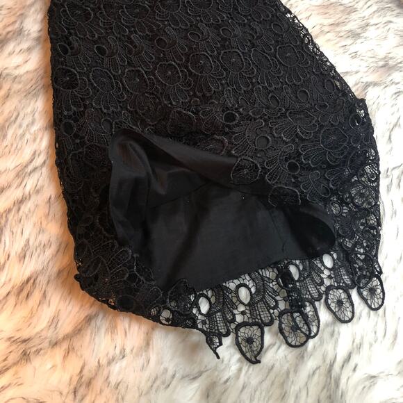 BB Dakota Sleeveless Black Crochet Lace Dress - Picture 10 of 13